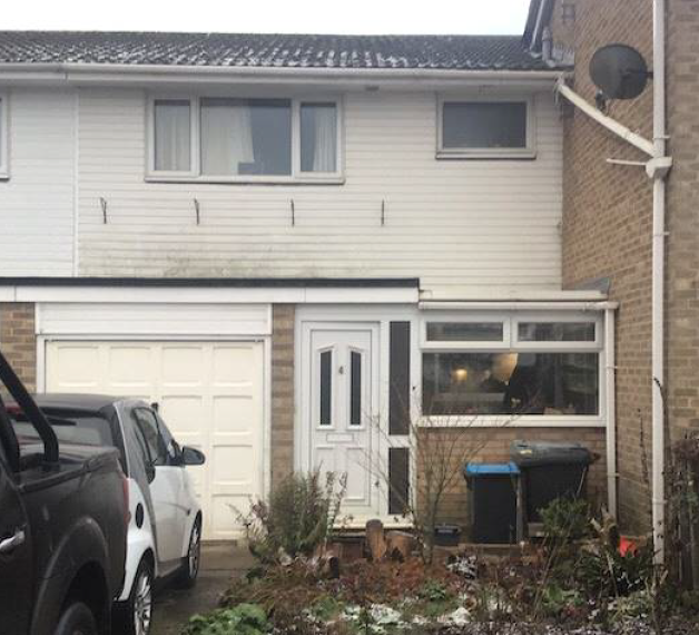 Before the old plastic cladding could be tackled the asbestos soffits had to be removed.