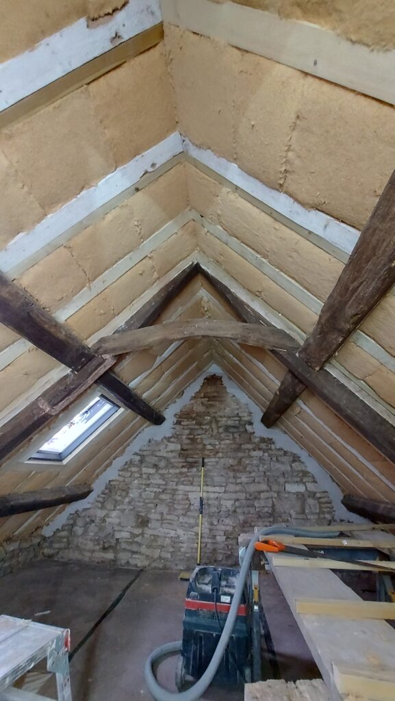 Roof attic insulation